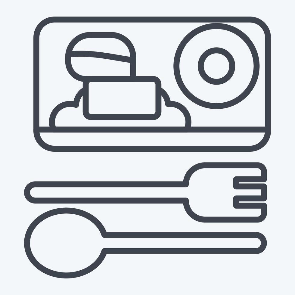 Icon Meal. related to Travel symbol. line style. design editable vector