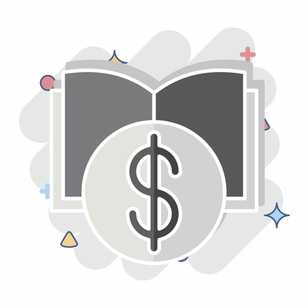 Icon Education Savings. related to Savings symbol. comic style. design editable vector