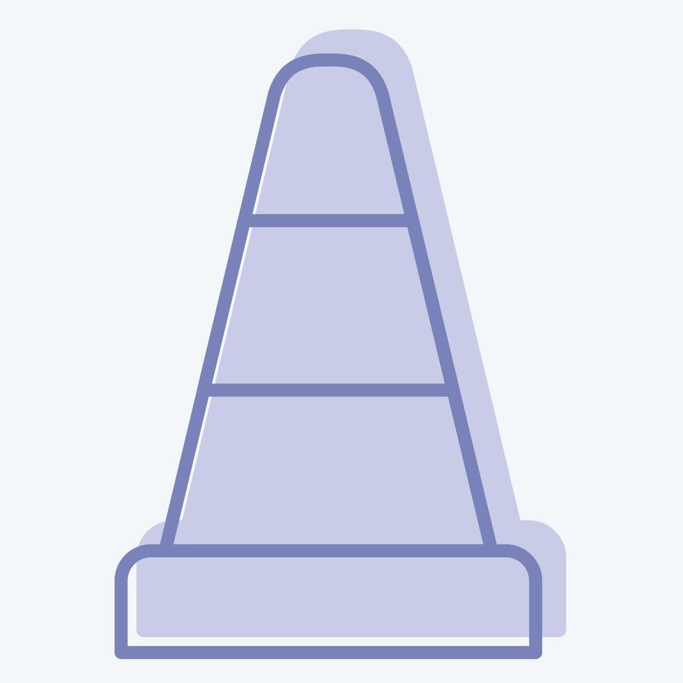 Icon Traffic Cone. related to Parking symbol. two tone style. design editable vector