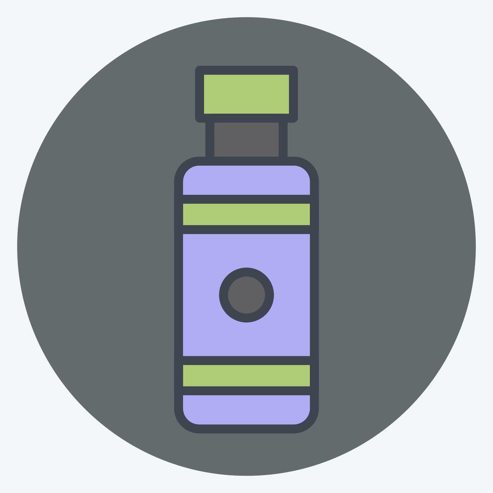 Icon Nicotine. related to Vape symbol. color mate style. design editable vector