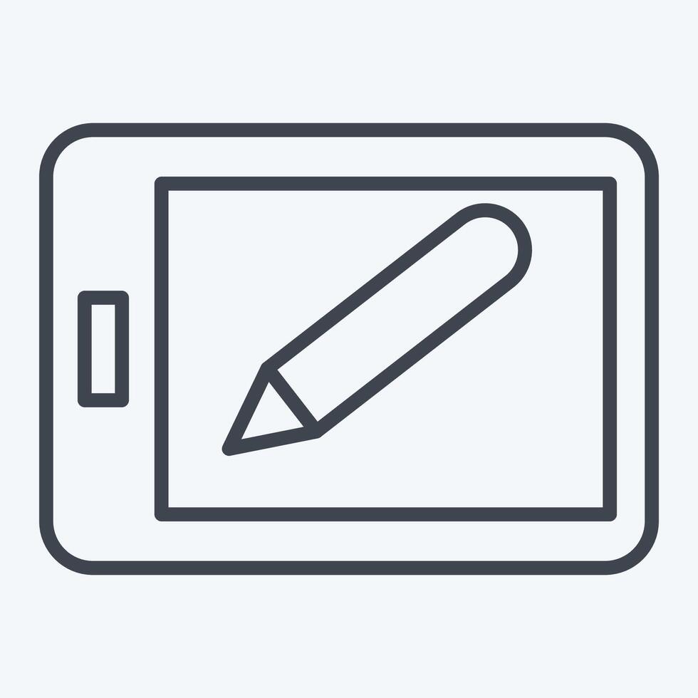 Icon Magic Slate. related to Kindergarten symbol. line style. design editable vector