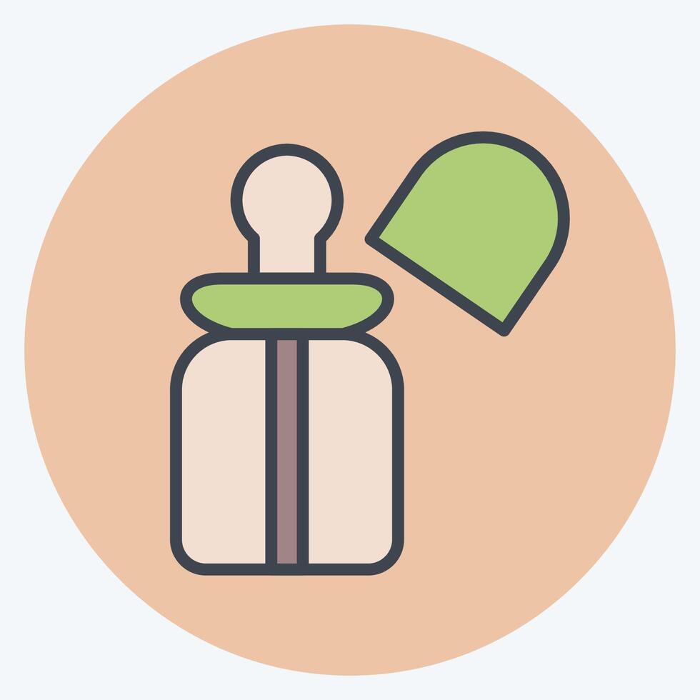 Icon Milk Bottles. related to Kindergarten symbol. color mate style. design editable vector