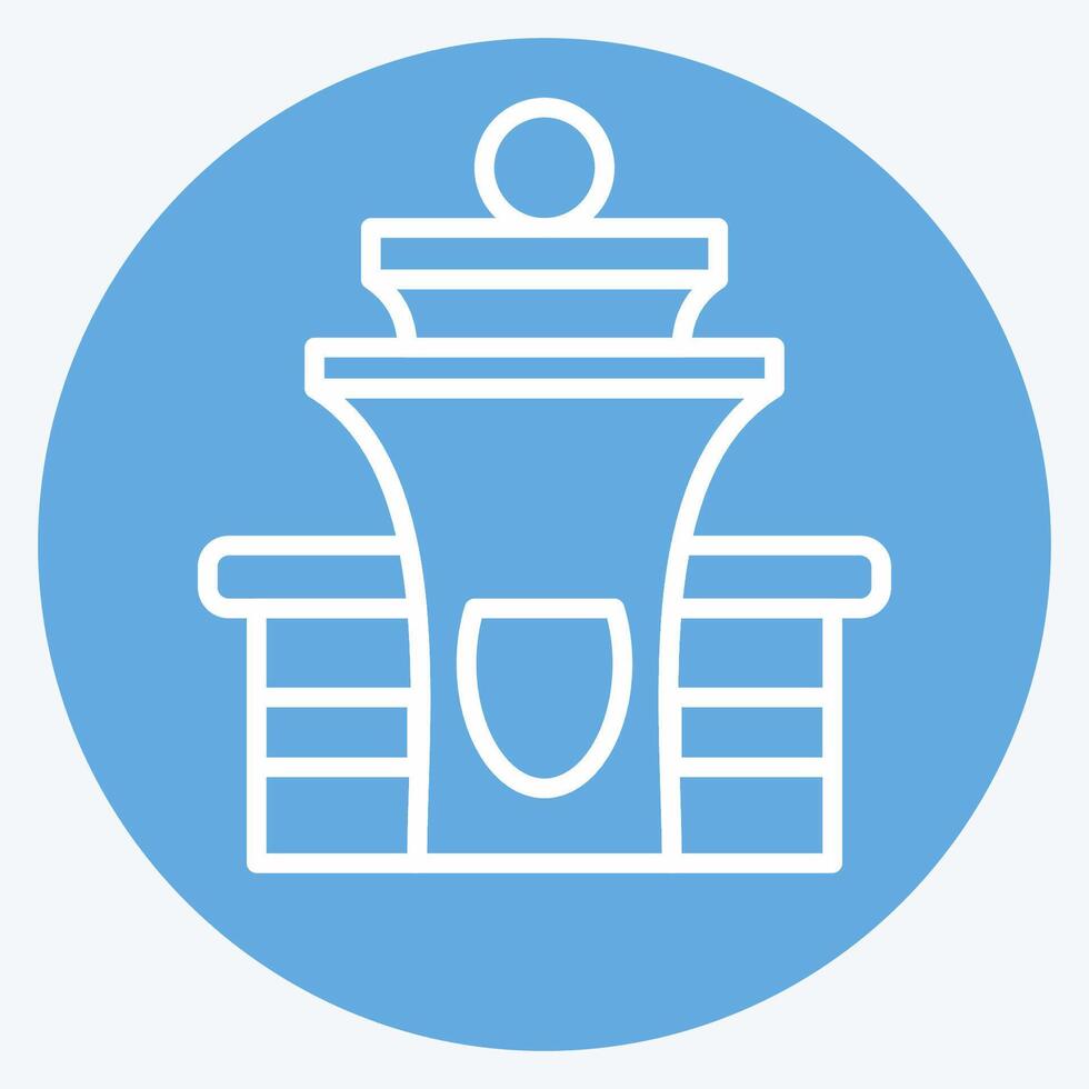 Icon Control Tower. related to Travel symbol. blue eyes style. design editable vector
