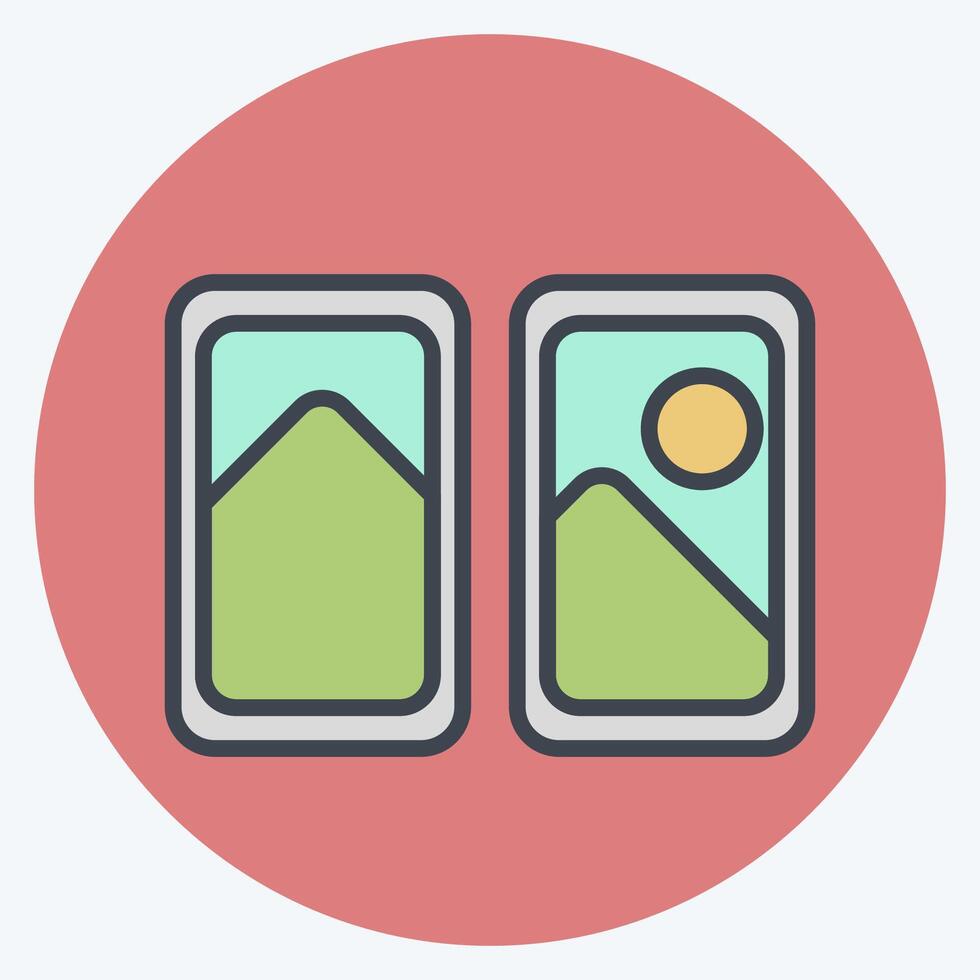 Icon Airplane Window. related to Travel symbol. color mate style. design editable vector