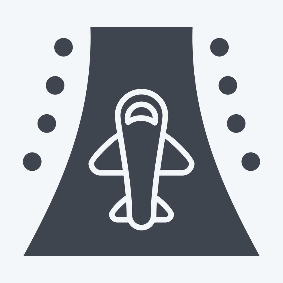 Icon Runway. related to Travel symbol. glyph style. design editable vector