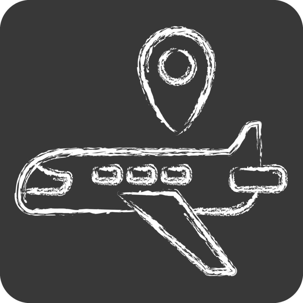 Icon Airline. related to Travel symbol. chalk Style. design editable vector