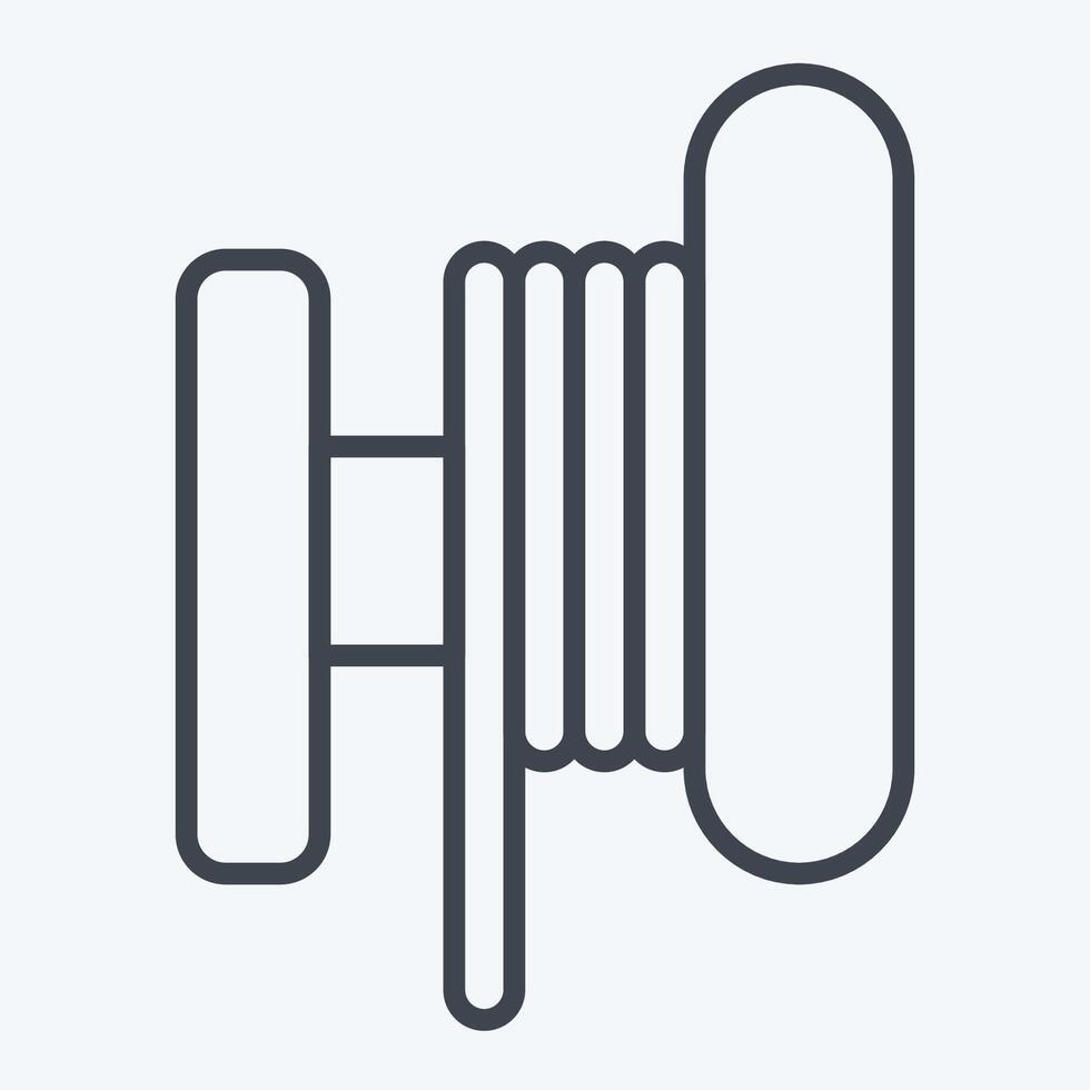 Icon Toil. related to Vape symbol. line style. design editable vector