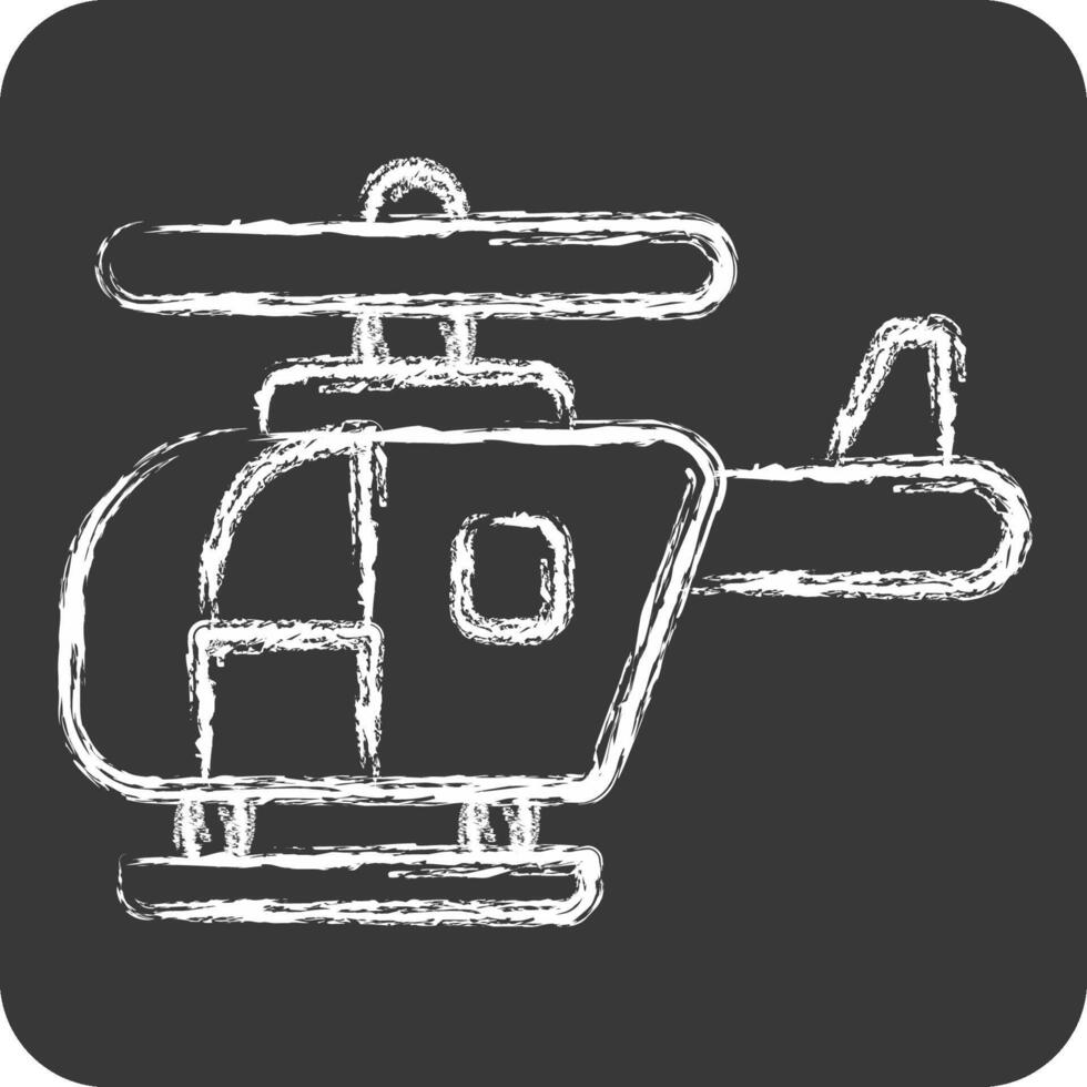 Icon Helicopter. related to Travel symbol. chalk Style. design editable vector