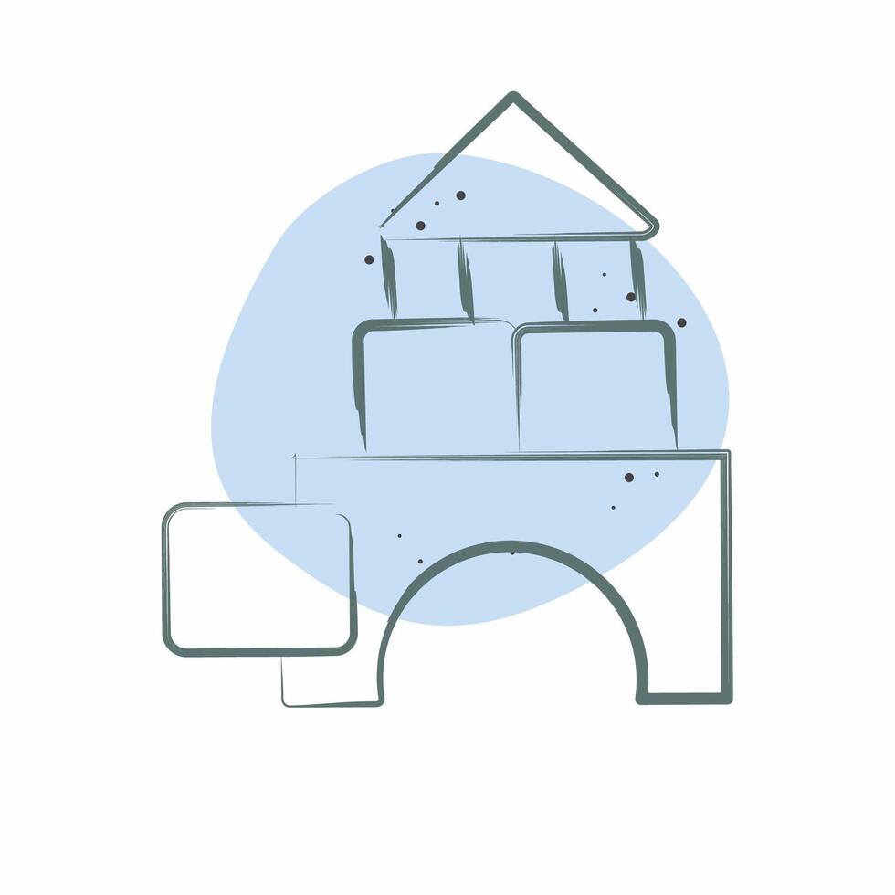 Icon Toy Kindergarten. related to Kindergarten symbol. Color Spot Style. design editable vector