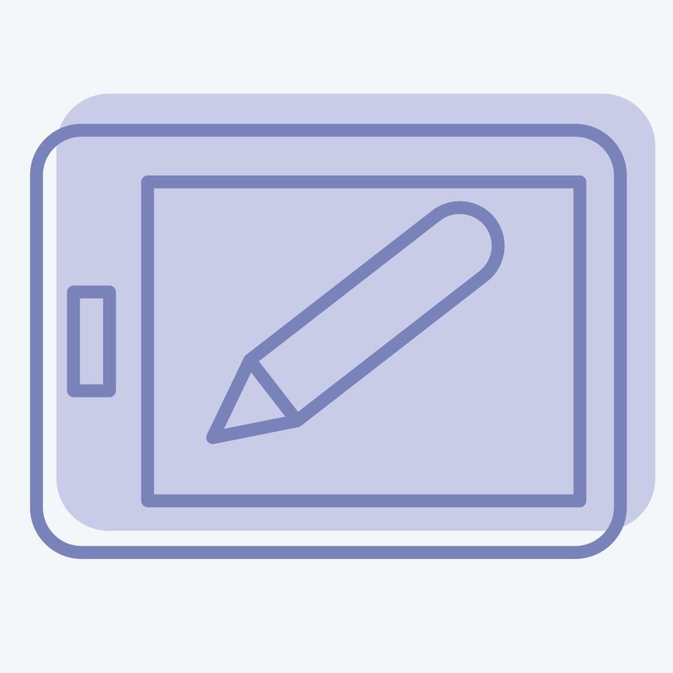 Icon Magic Slate. related to Kindergarten symbol. two tone style. design editable vector