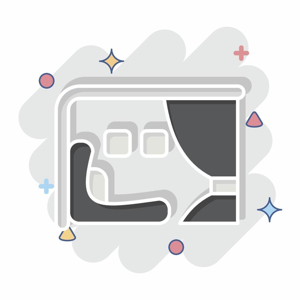 Icon First Class. related to Travel symbol. comic style. design editable vector