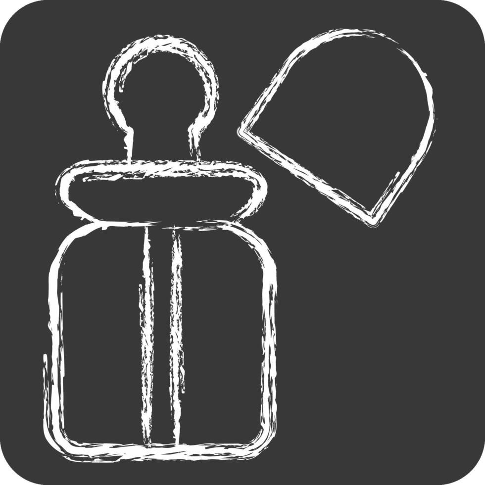 Icon Milk Bottles. related to Kindergarten symbol. chalk Style. design editable vector