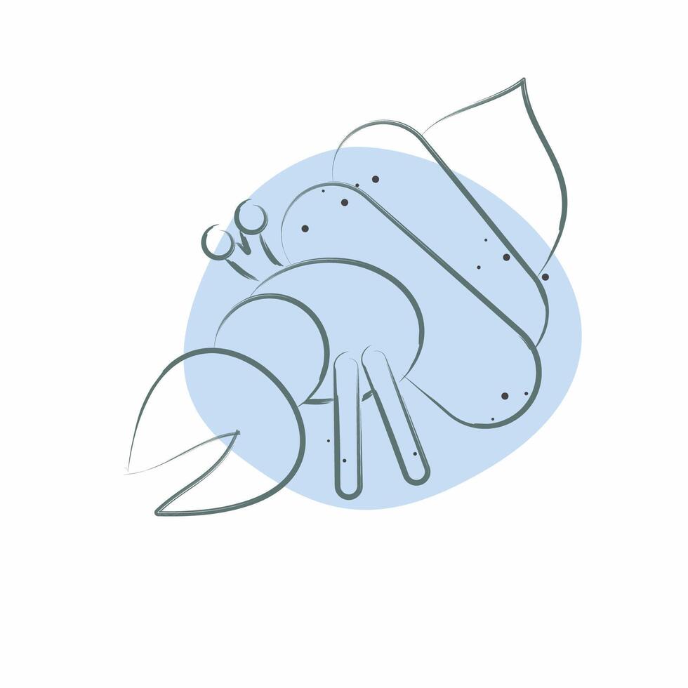Icon Crab. related to Summer symbol. Color Spot Style. design editable vector