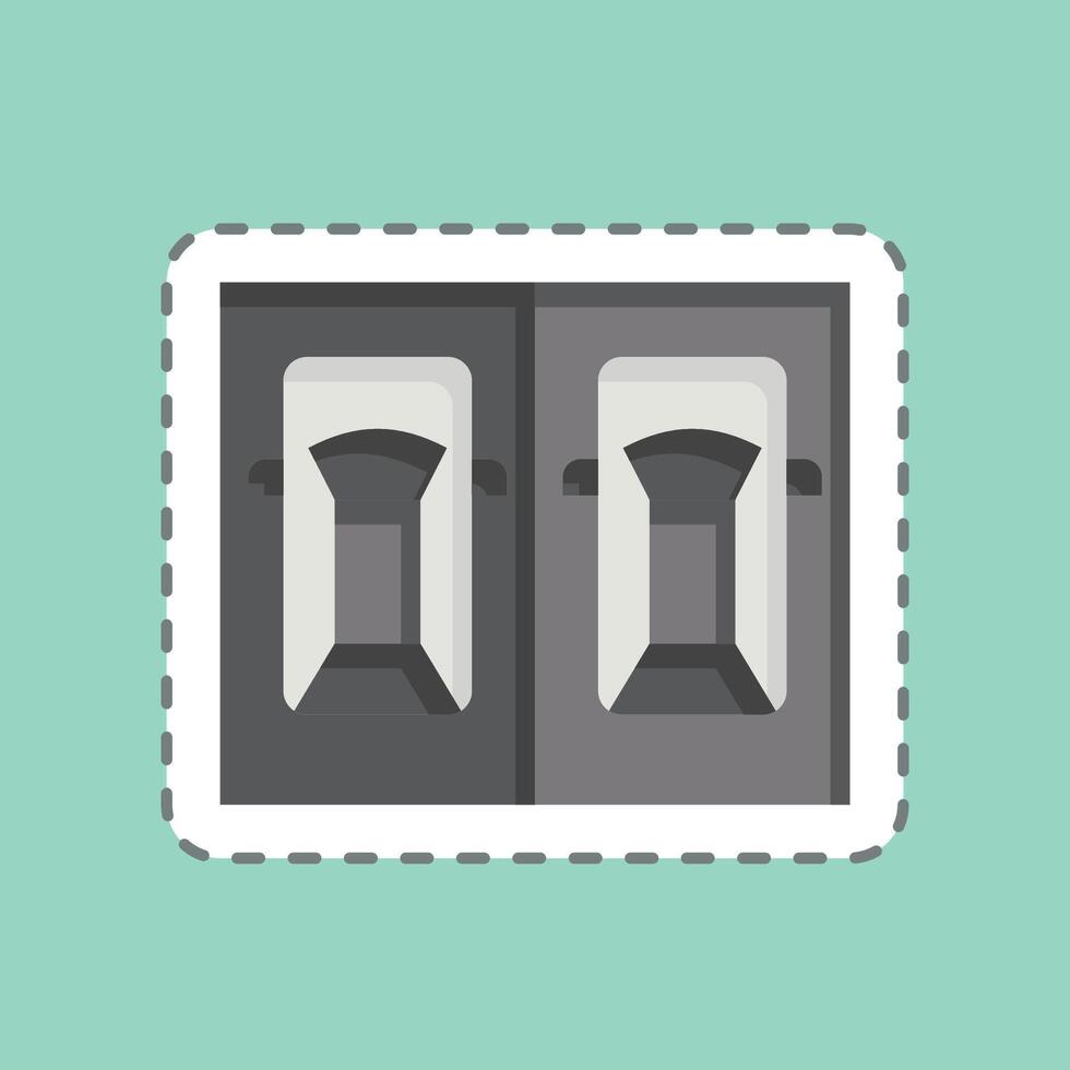 Sticker line cut Parking Area. related to Parking symbol. design editable vector