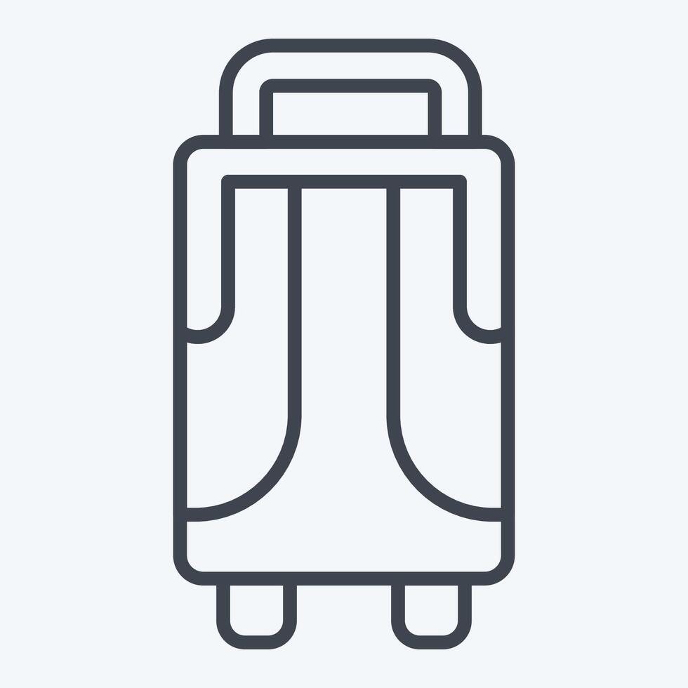 Icon Baggage. related to Travel symbol. line style. design editable vector