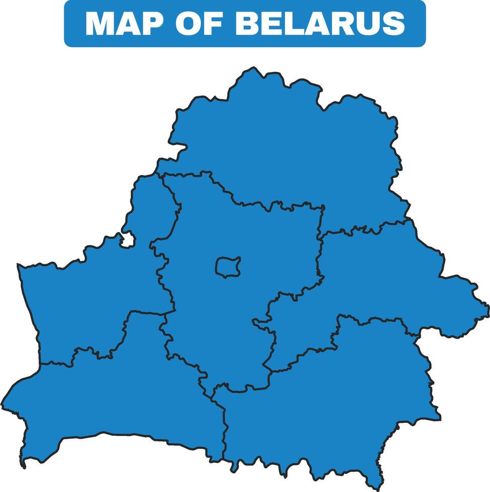 Blue Belarus country map border outline vector