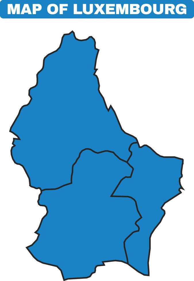 Blue Luxembourg country map border outline vector