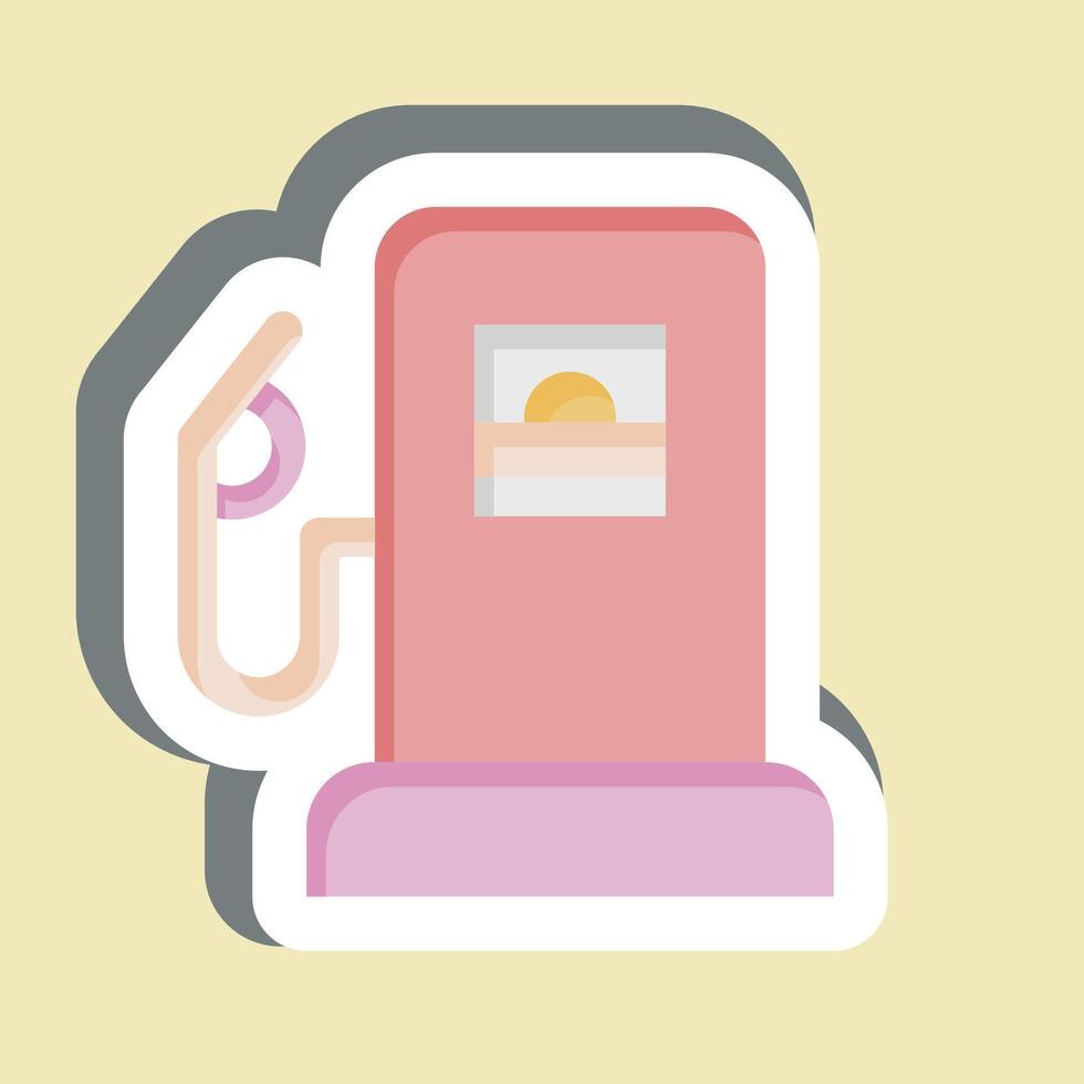 Sticker Petrol. related to Parking symbol. design editable vector