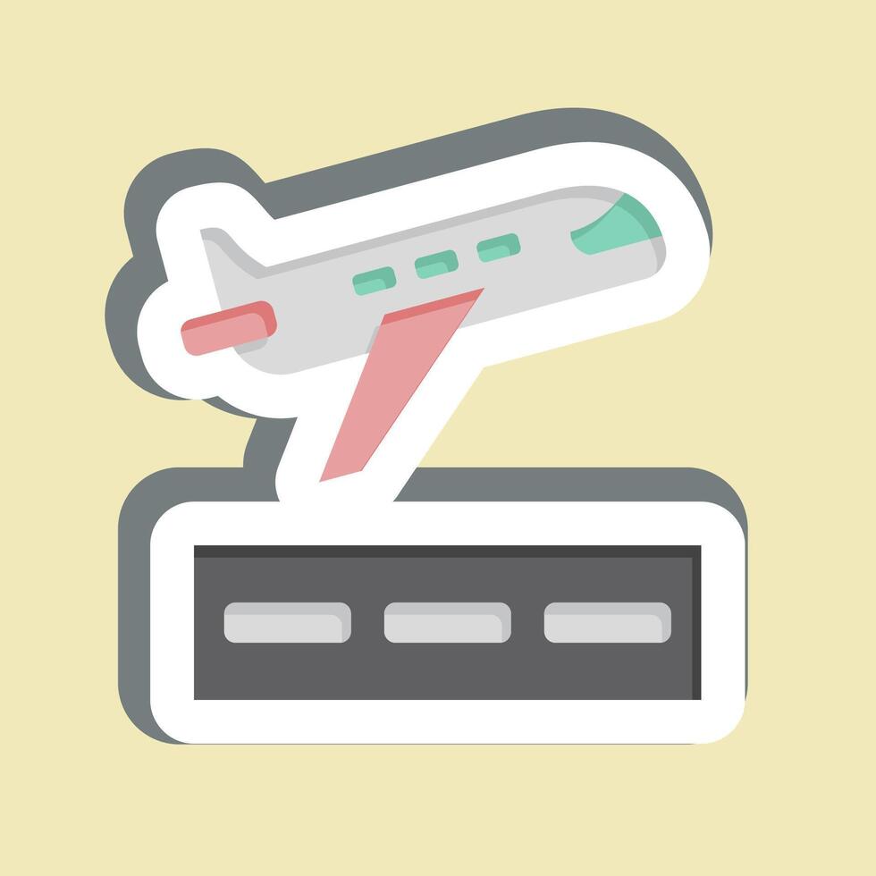 Sticker To Take Off. related to Travel symbol. design editable vector