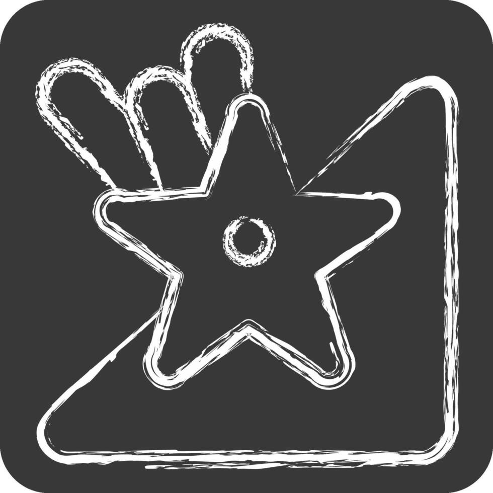 Icon Star Fish. related to Summer symbol. chalk Style. design editable vector