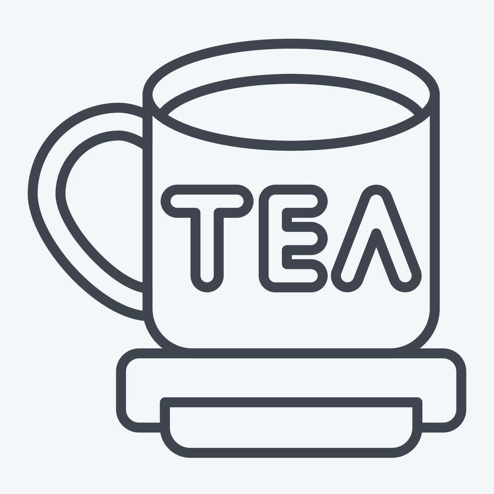 Icon Tea. related to Travel symbol. line style. design editable vector
