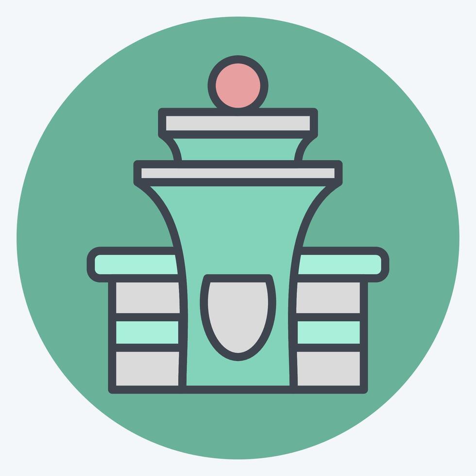 Icon Control Tower. related to Travel symbol. color mate style. design editable vector