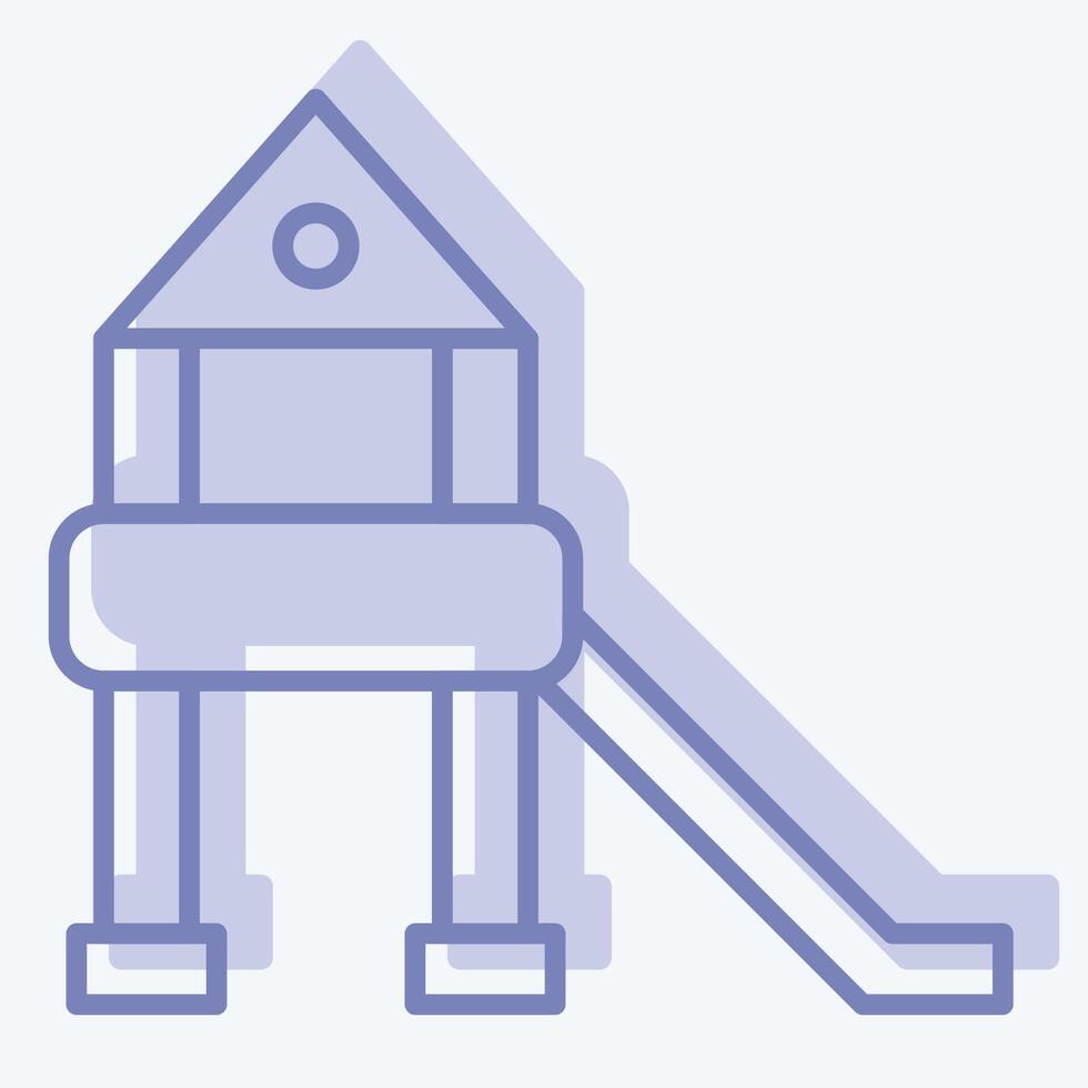 Icon Play Ground. related to Kindergarten symbol. two tone style. design editable vector