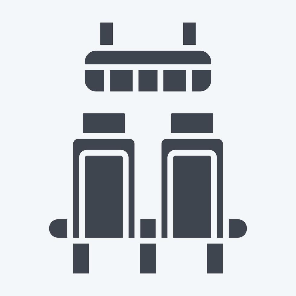 Icon Terminal Builder. related to Travel symbol. glyph style. design editable vector