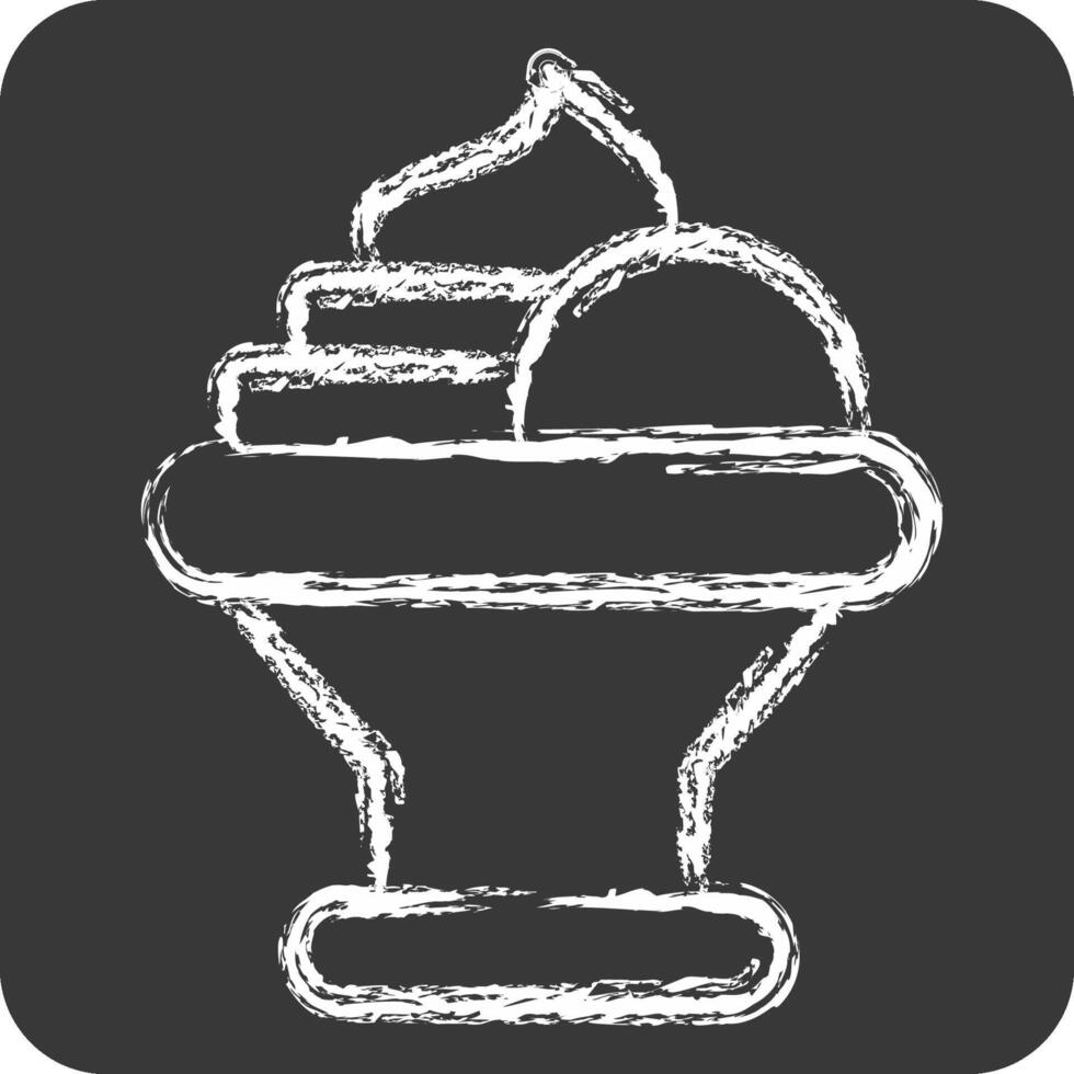 Icon Ice Creams. related to Summer symbol. chalk Style. design editable vector