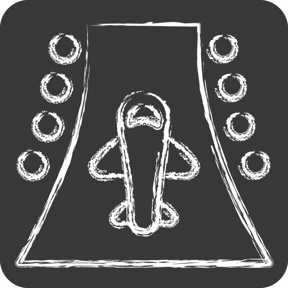Icon Runway. related to Travel symbol. chalk Style. design editable vector