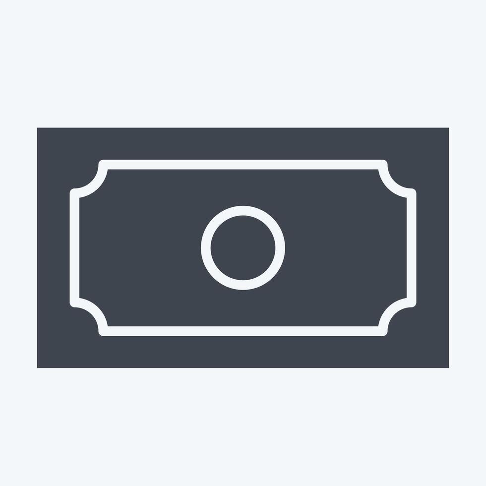 Icon Cash. related to Parking symbol. glyph style. design editable vector