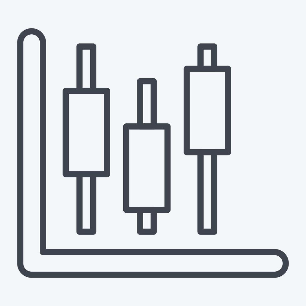 Icon Stock Invesment. related to Savings symbol. line style. design editable vector