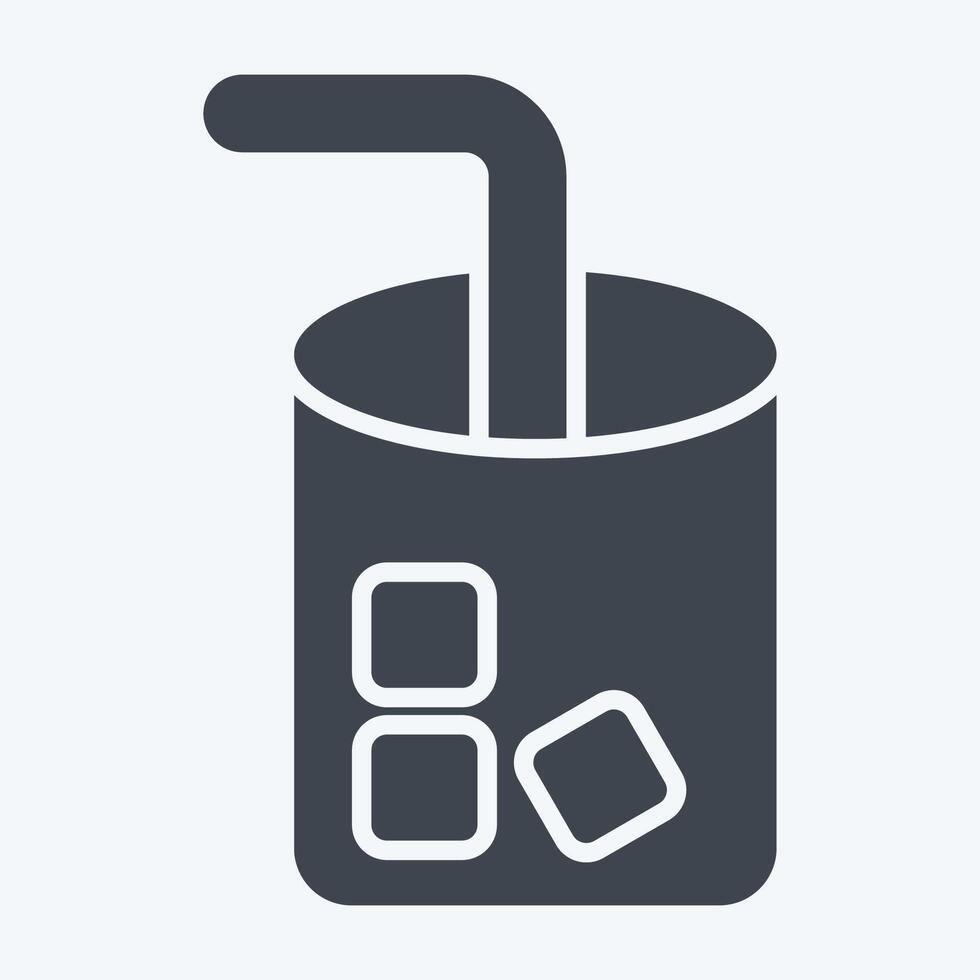 Icon Drink. related to Travel symbol. glyph style. design editable vector