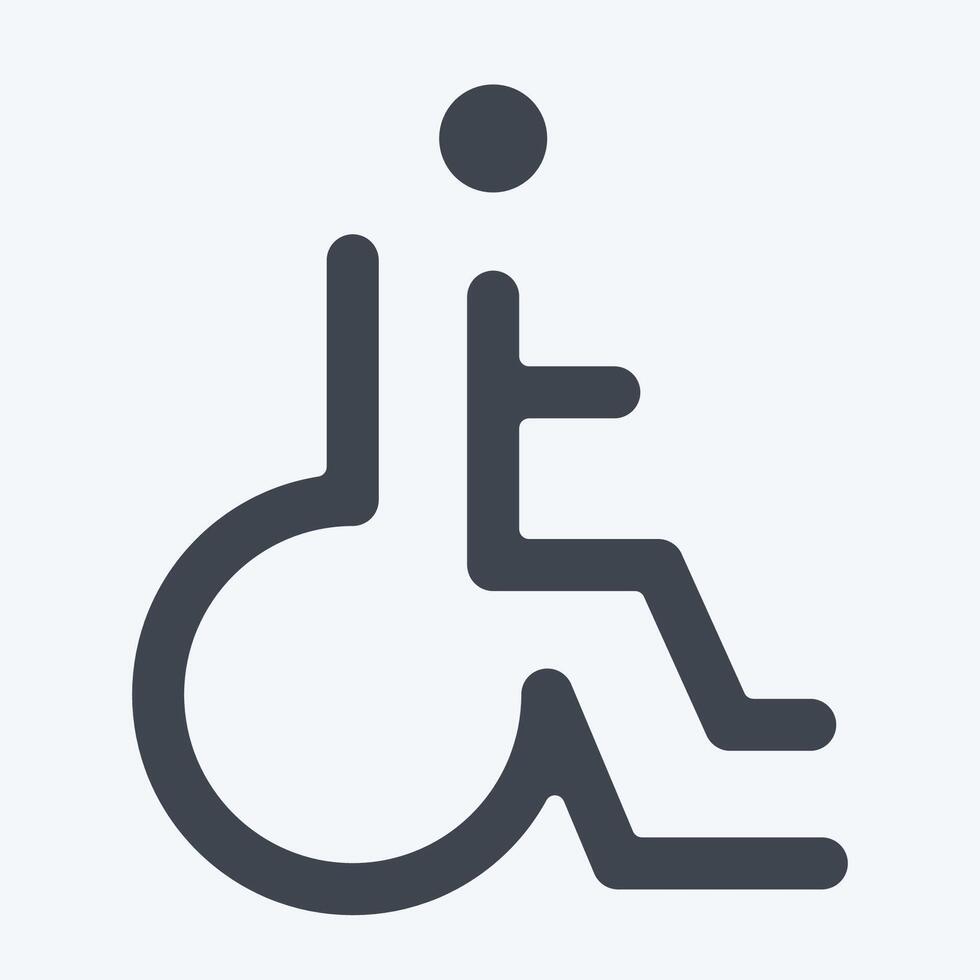 Icon Disabled. related to Parking symbol. glyph style. design editable vector