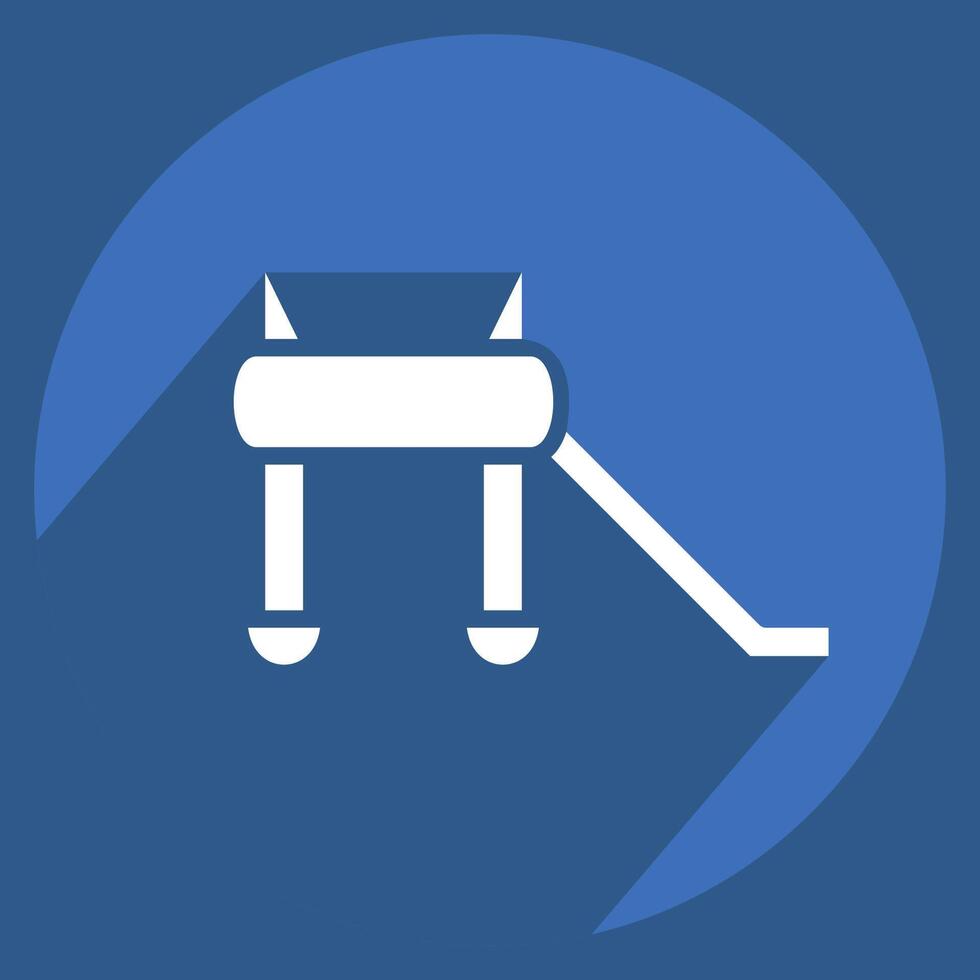 Icon Play Ground. related to Kindergarten symbol. long shadow style. design editable vector