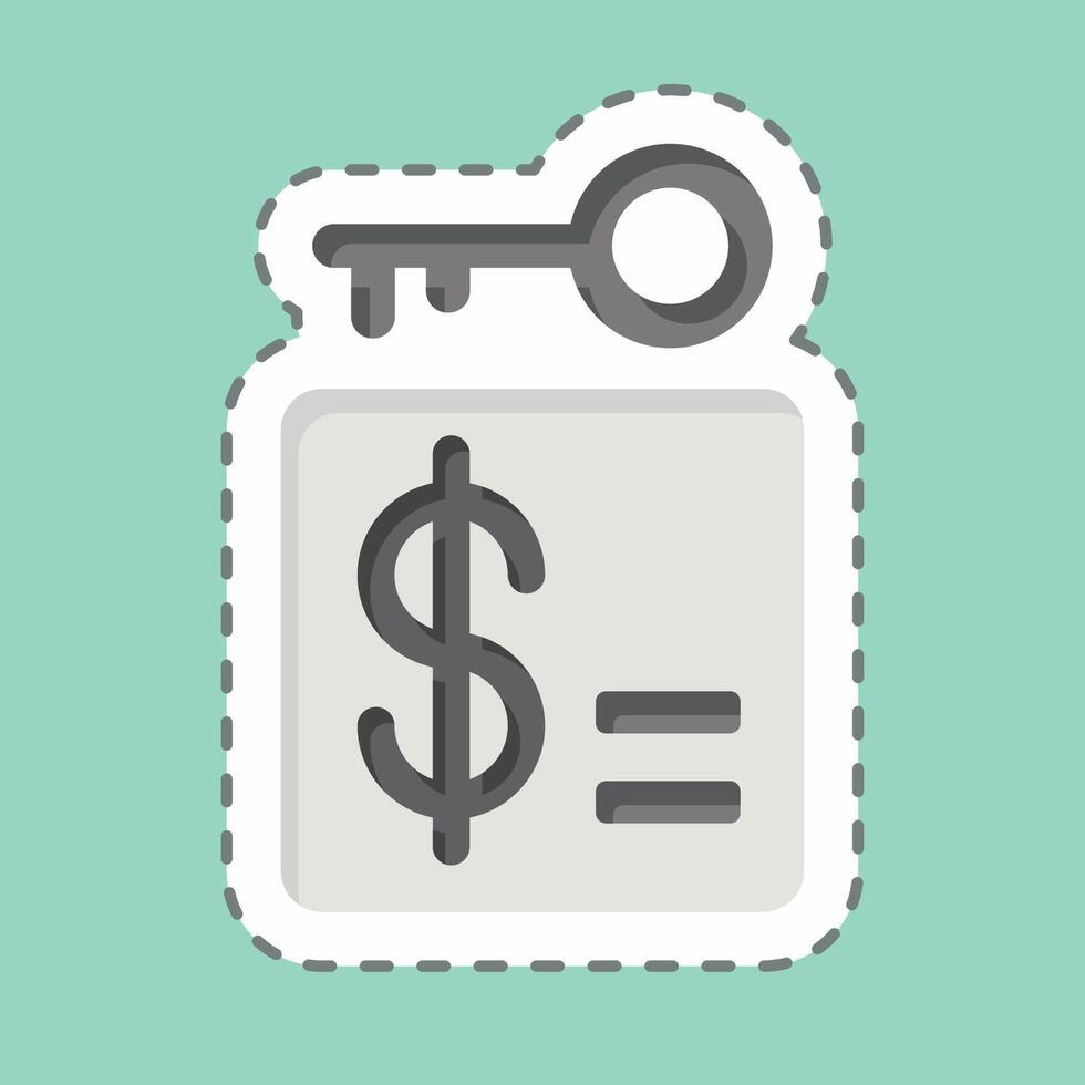 Sticker line cut Safe. related to Savings symbol. design editable vector