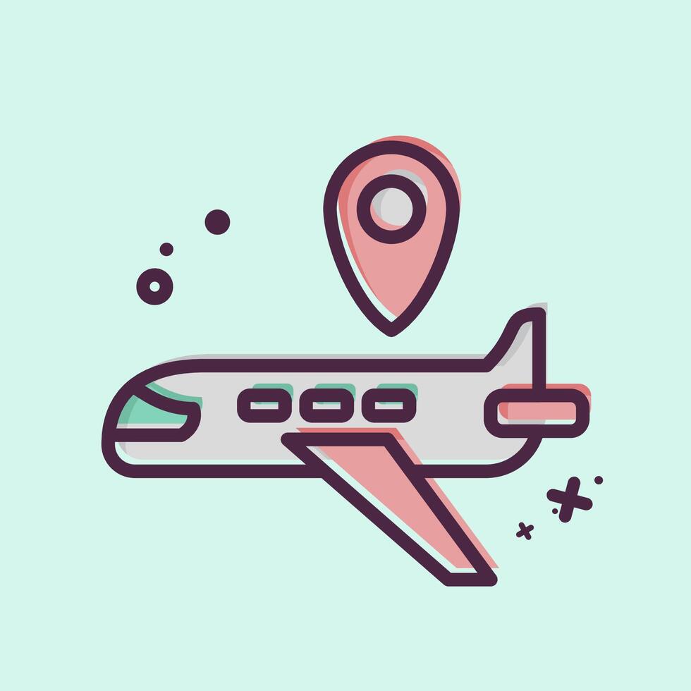Icon Airline. related to Travel symbol. MBE style. design editable vector