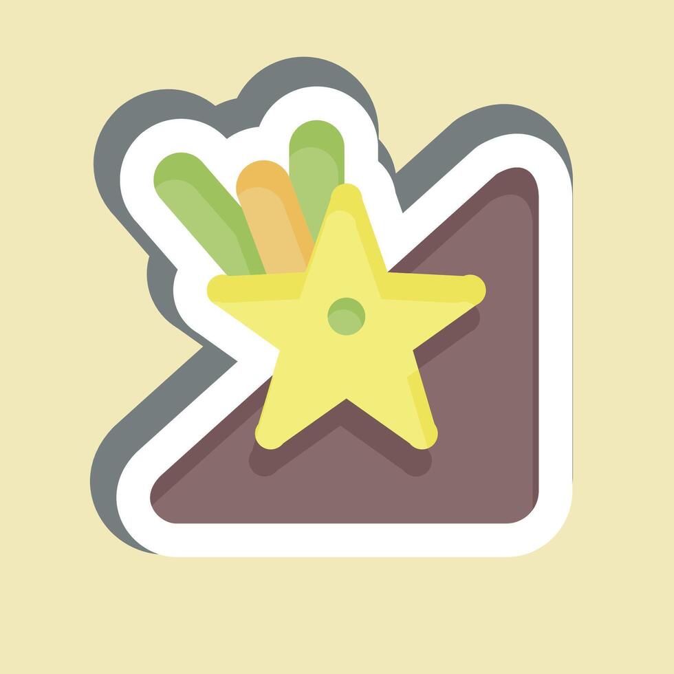 Sticker Star Fish. related to Summer symbol. design editable vector