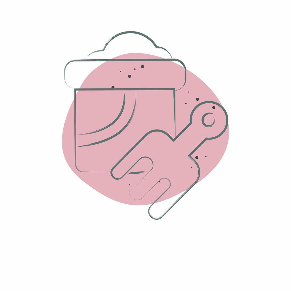 Icon Bucket. related to Summer symbol. Color Spot Style. design editable vector