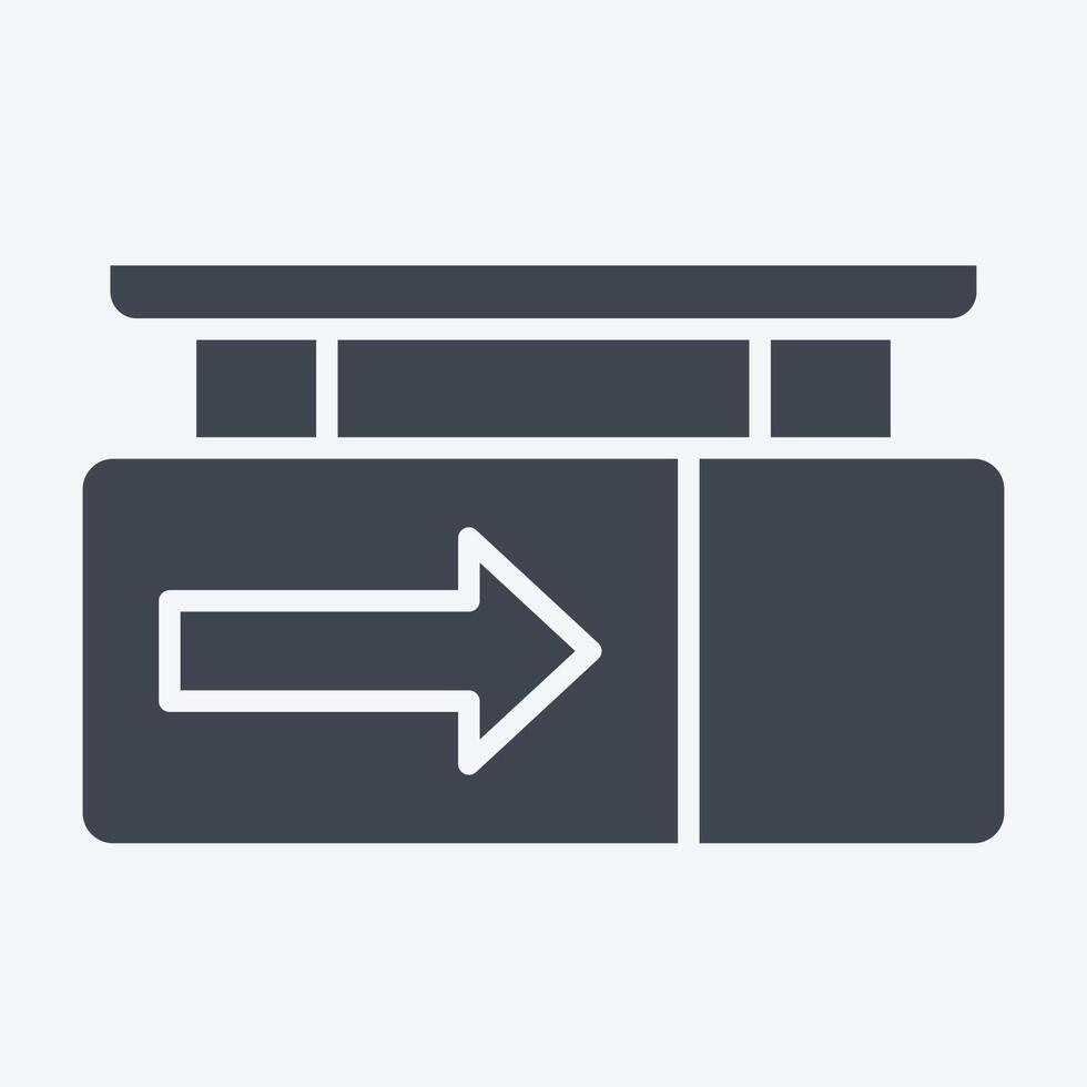 Icon Exit. related to Parking symbol. glyph style. design editable vector