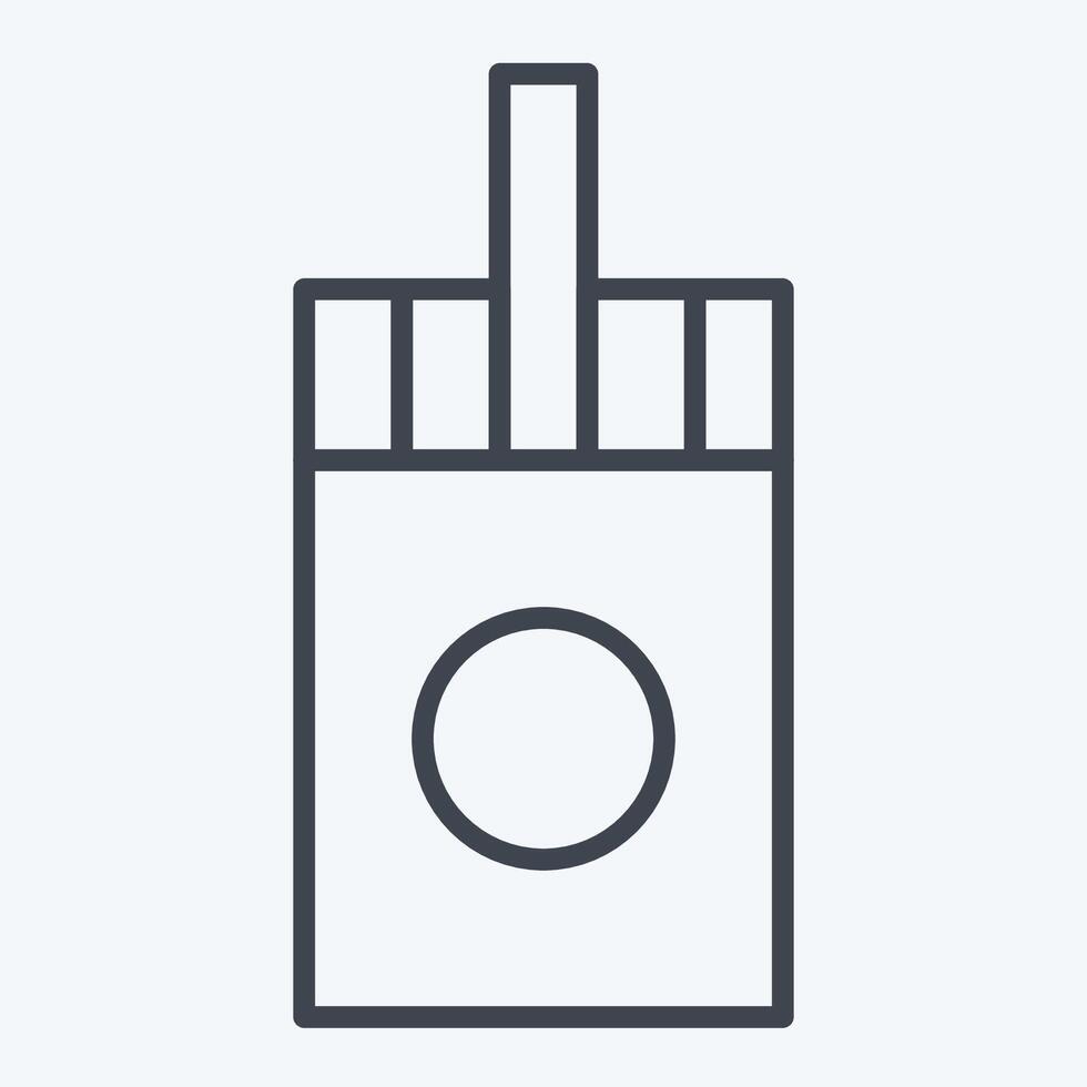 Icon Sticks. related to Vape symbol. line style. design editable vector