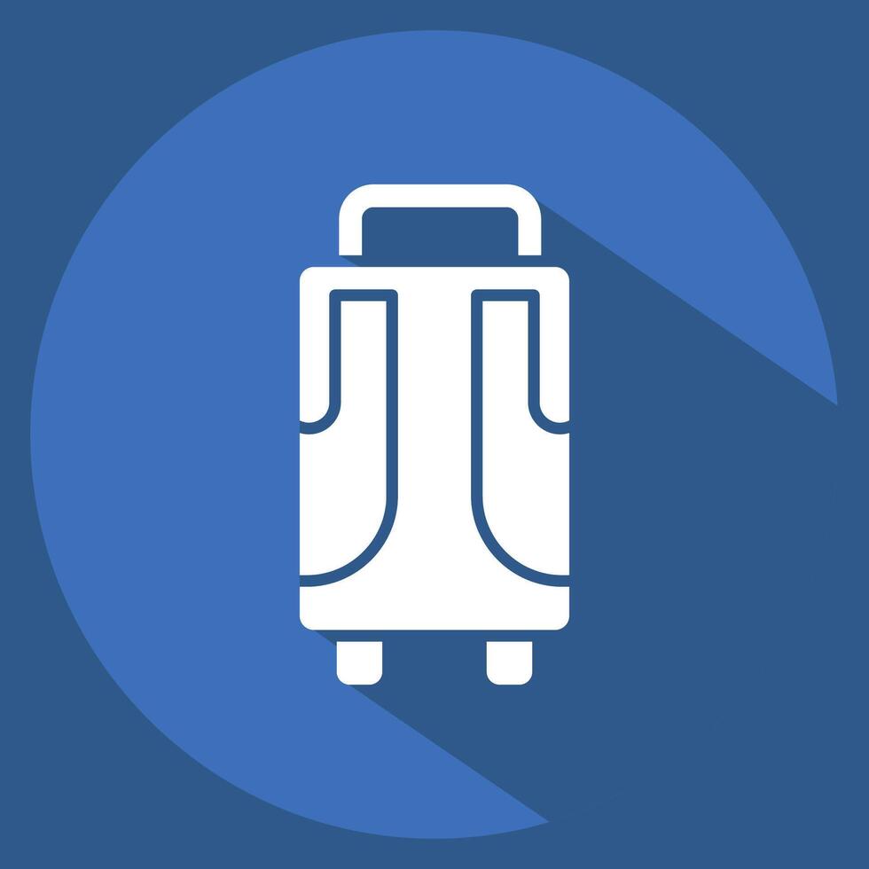 Icon Baggage. related to Travel symbol. long shadow style. design editable vector