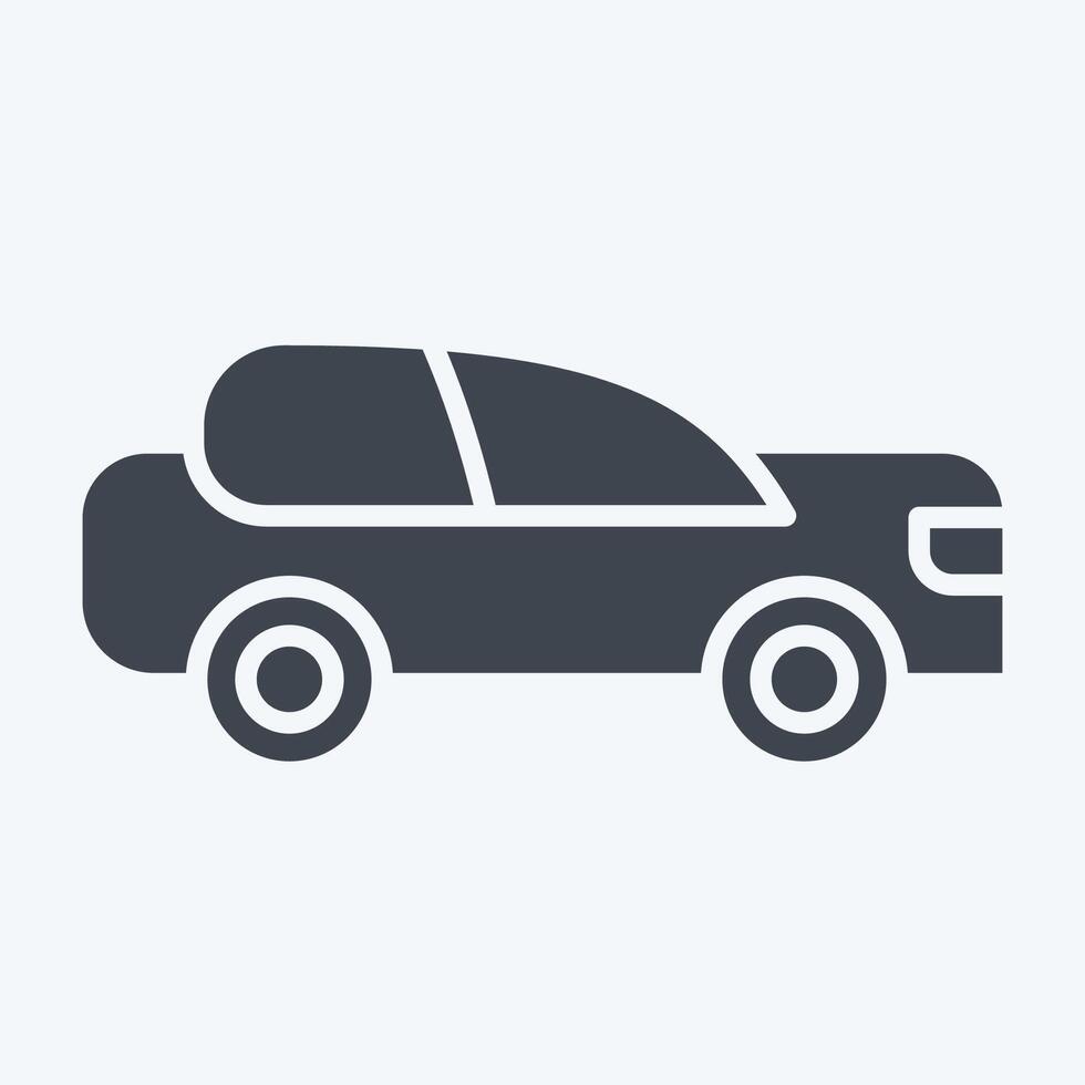 Icon Car. related to Parking symbol. glyph style. design editable vector