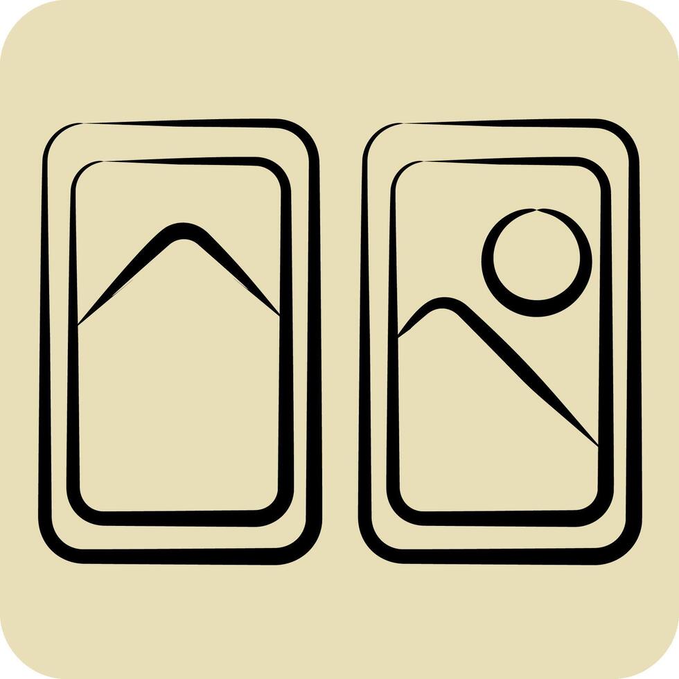 Icon Airplane Window. related to Travel symbol. hand drawn style. design editable vector