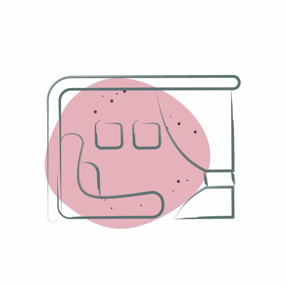 Icon First Class. related to Travel symbol. Color Spot Style. design editable vector