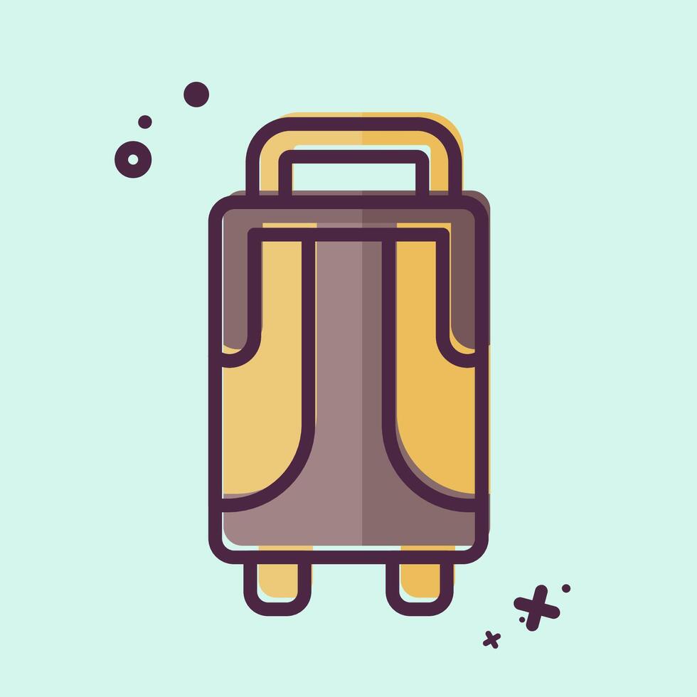 Icon Baggage. related to Travel symbol. MBE style. design editable vector