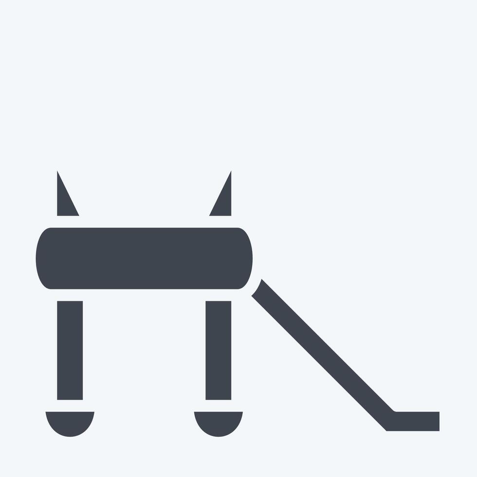 Icon Play Ground. related to Kindergarten symbol. glyph style. design editable vector