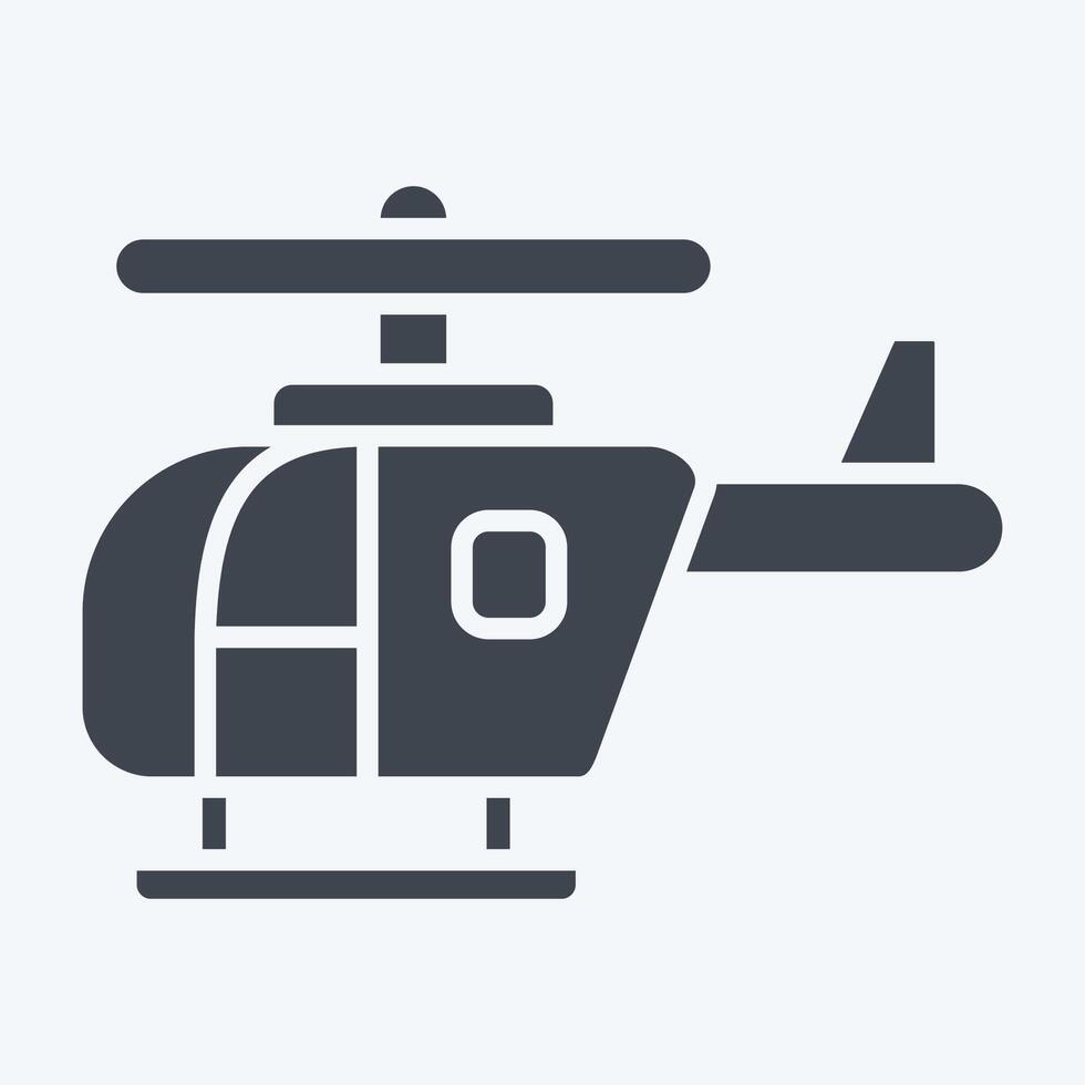 Icon Helicopter. related to Travel symbol. glyph style. design editable vector