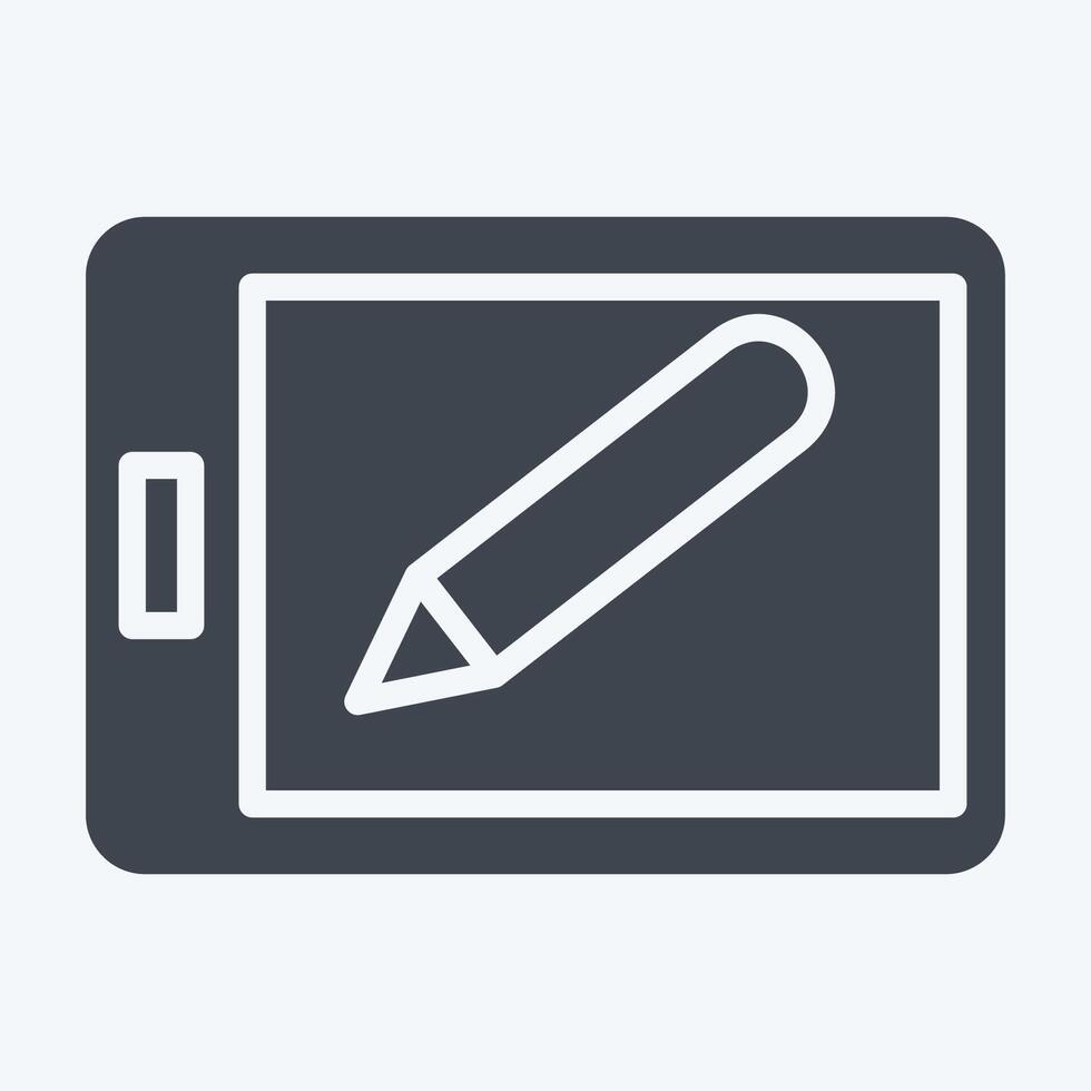 Icon Magic Slate. related to Kindergarten symbol. glyph style. design editable vector