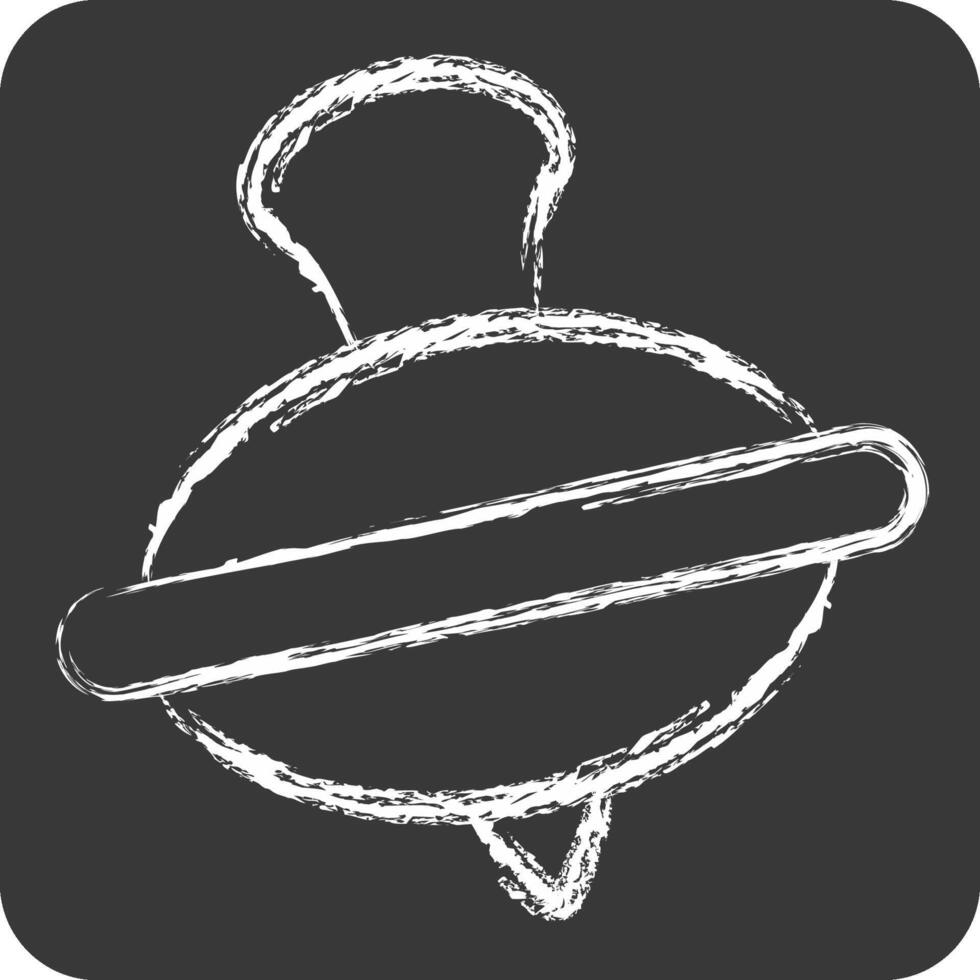 Icon Spinner. related to Kindergarten symbol. chalk Style. design editable vector